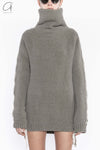 BORIS BIDJAN SABERI turtleneck sweater AW23 WKN8.2 VAR.3 charcoal gray